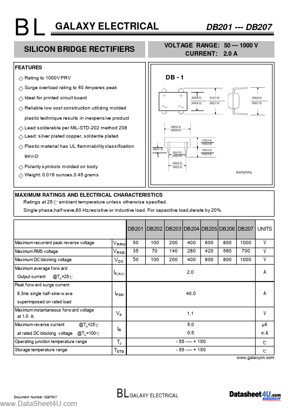 DB206 Galaxy Semiconductor