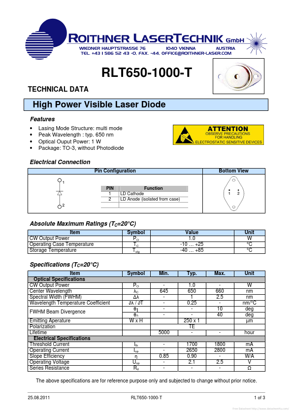 <?=RLT650-1000-T?> डेटा पत्रक पीडीएफ