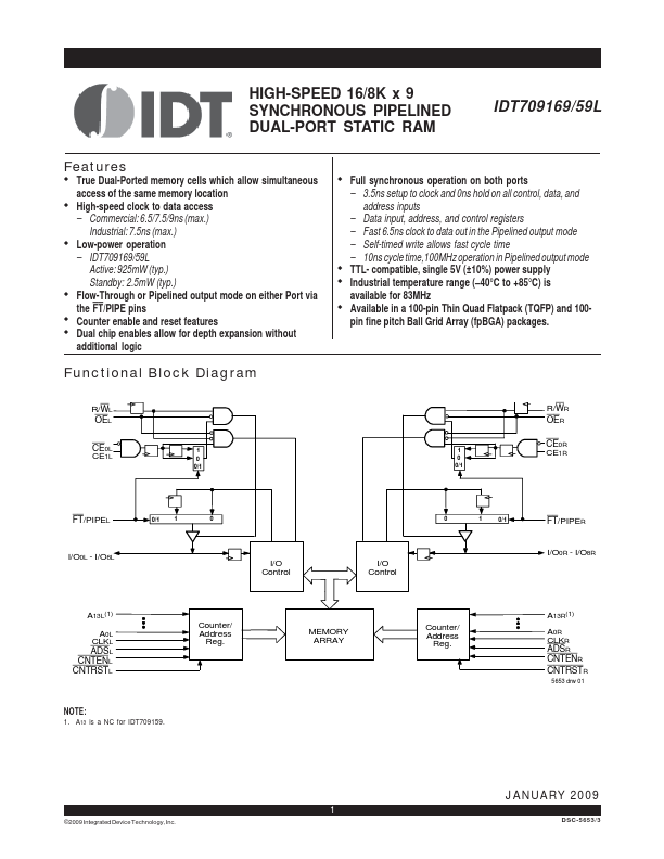 IDT709169L