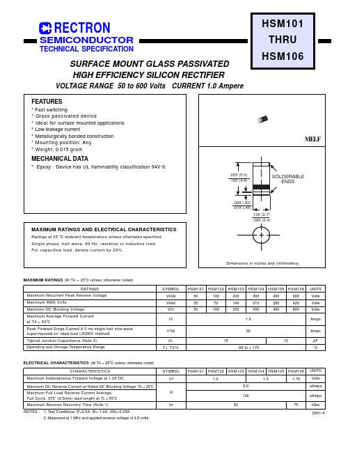 HSM102 Rectron Semiconductor