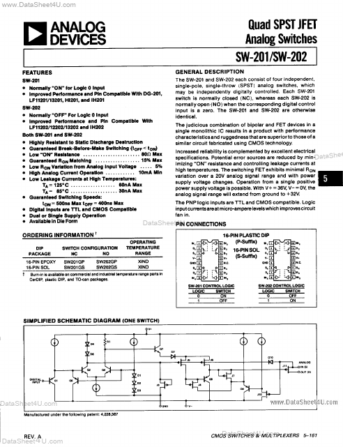 SW201 Analog Devices