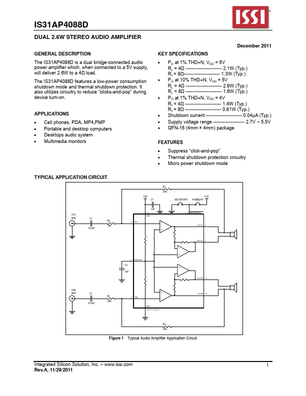 IS31AP4088D ISSI