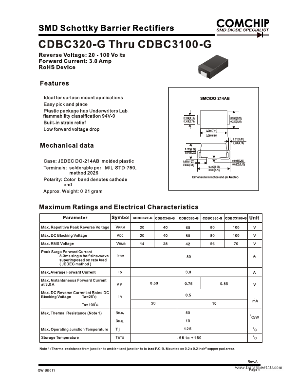 CDBC3100-G Comchip Technology