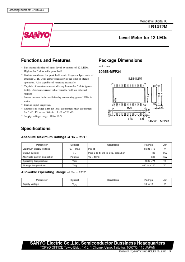 LB1412M Sanyo