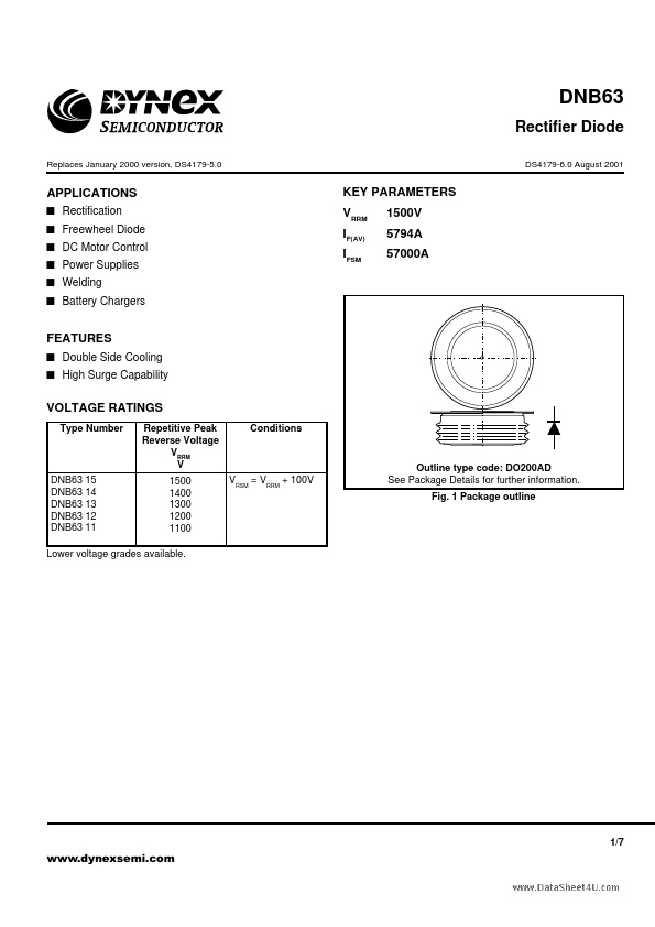 DNB63 Dynex Semiconductor