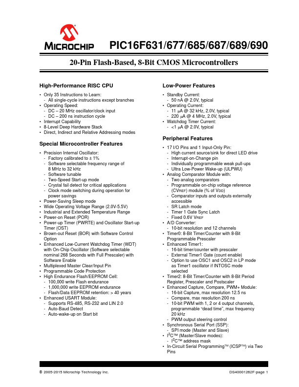 PIC16F685 Microchip