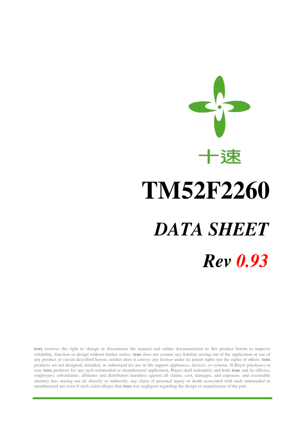 TM52F2260 tenx technology