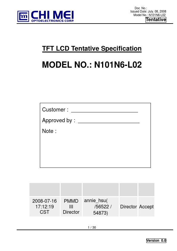 N101N6-L02 CMI MEI