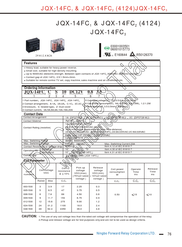 JQX-14FC