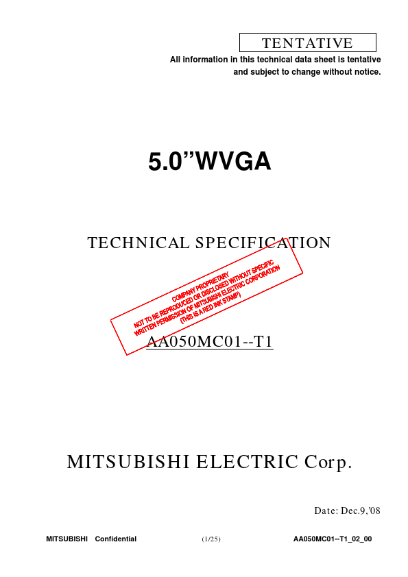 AA050MC01-T1 Mitsubishi