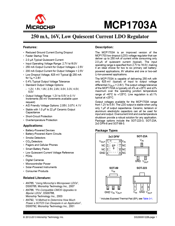 MCP1703A Microchip