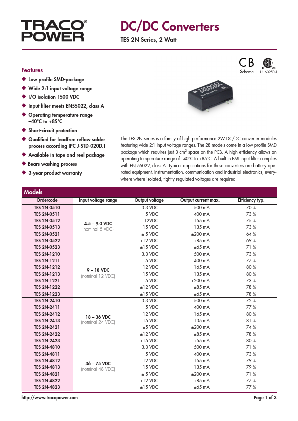 TES2N-2413 Traco Electronic AG