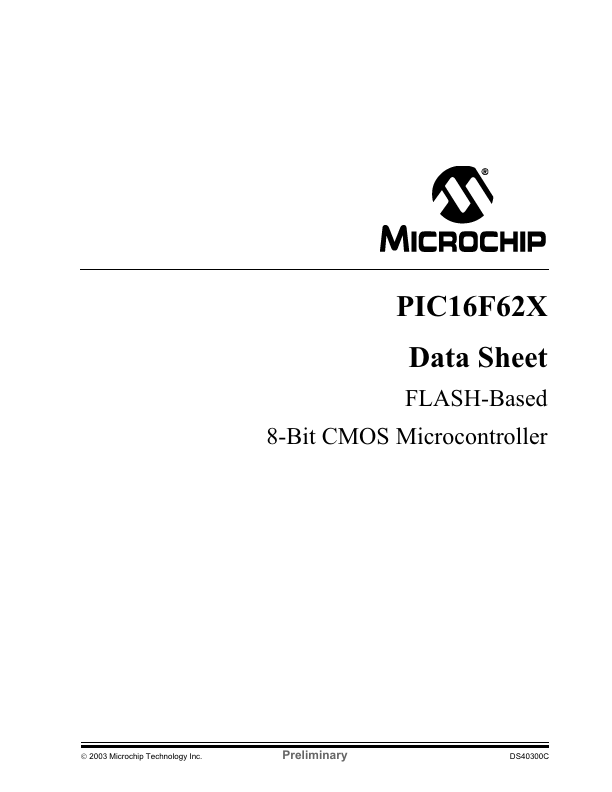 PIC16F628 Microchip Technology