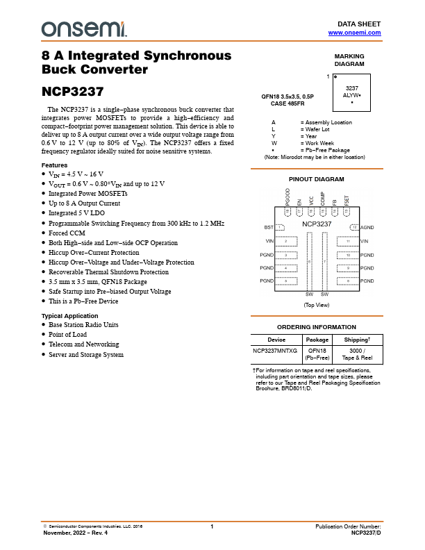 NCP3237 ON Semiconductor