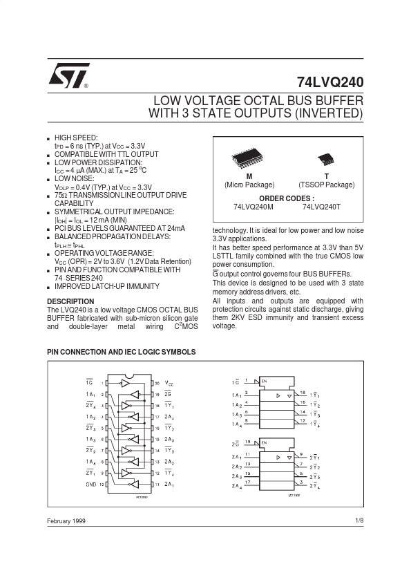 74LVQ240 STMicroelectronics