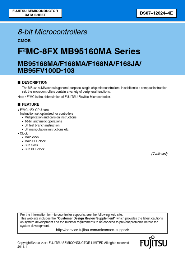 MB95F168MA Fujitsu