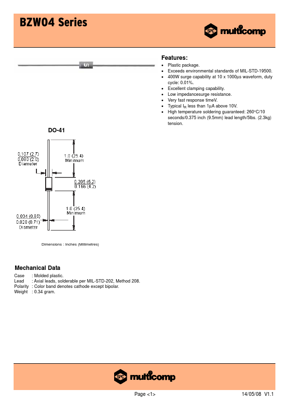 BZW04-342B Multicomp