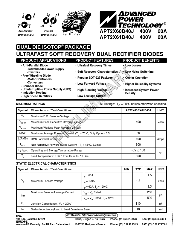 <?=APT2X60D40J?> डेटा पत्रक पीडीएफ