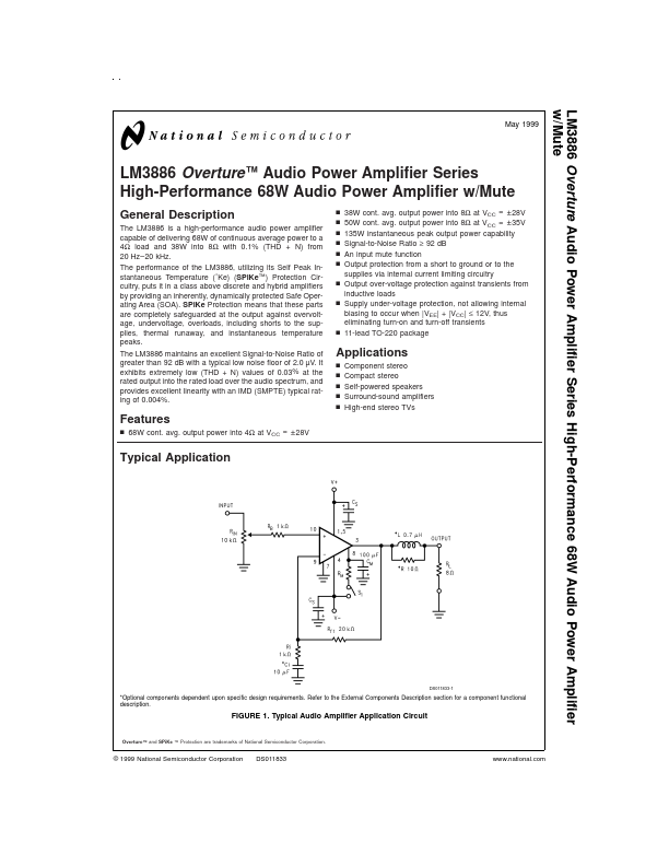 LM3886 National Semiconductor