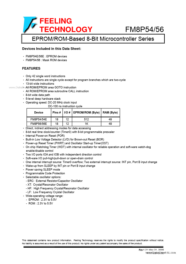 FM8P54E FEELING TECHNOLOGY