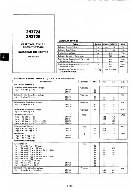 2N3724 Motorola