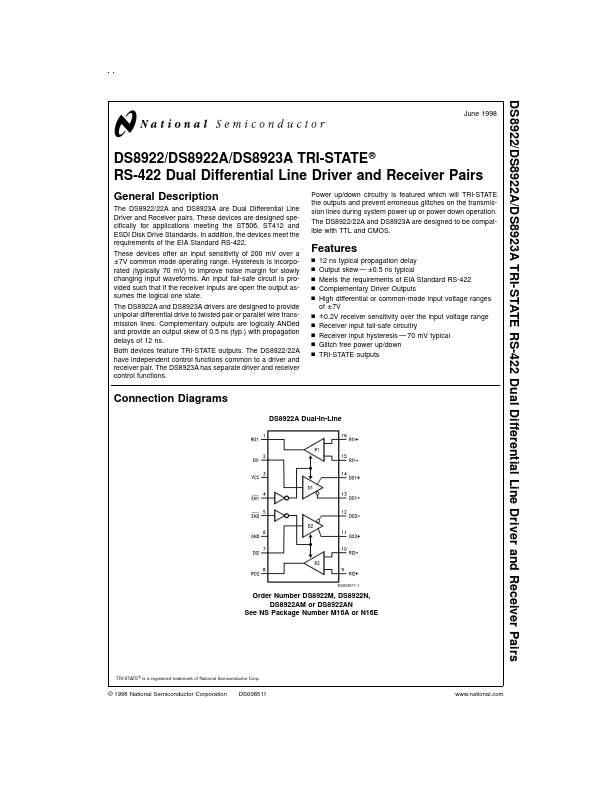 DS8923A National Semiconductor