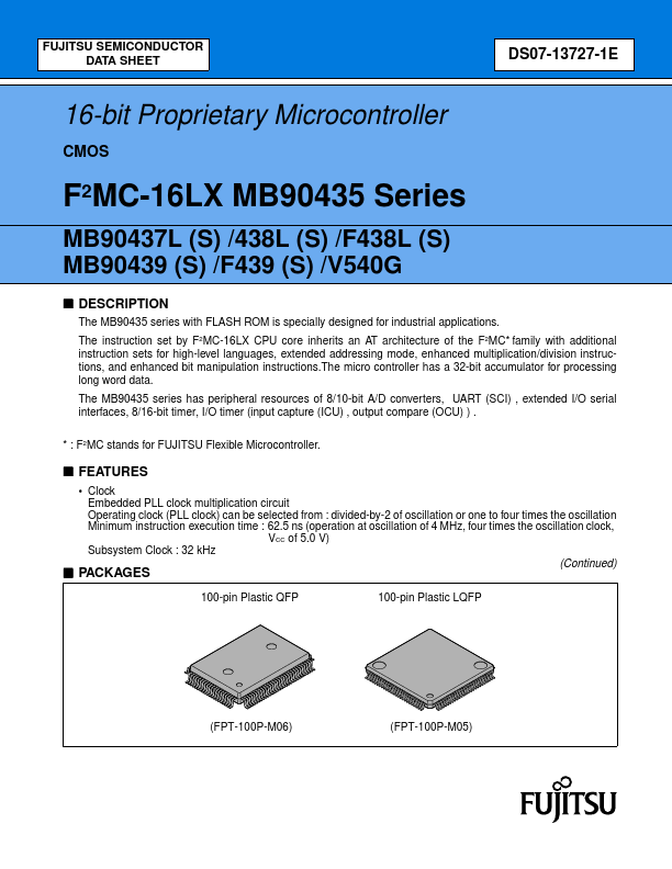 MB90438L Fujitsu Media Devices