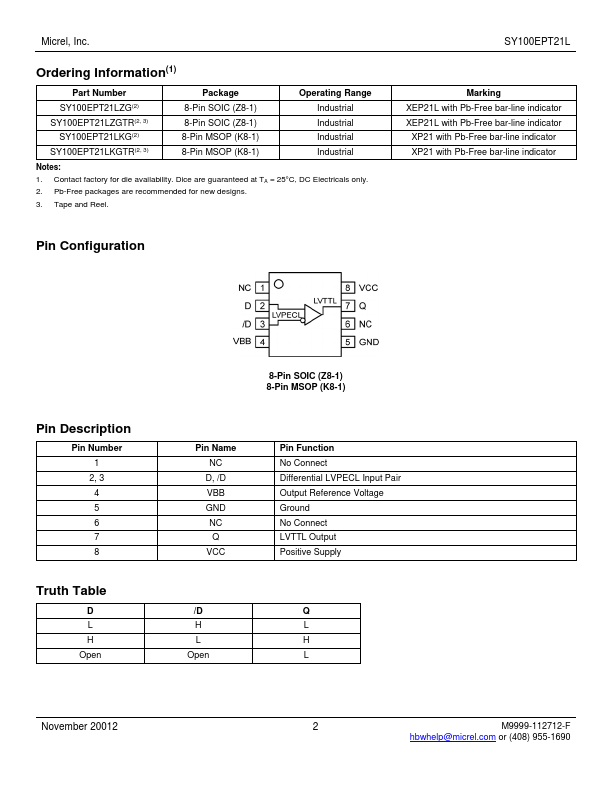 SY100EPT21L