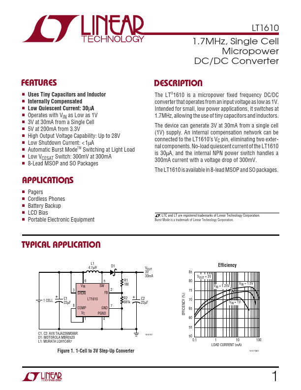 LT1610 Linear Technology