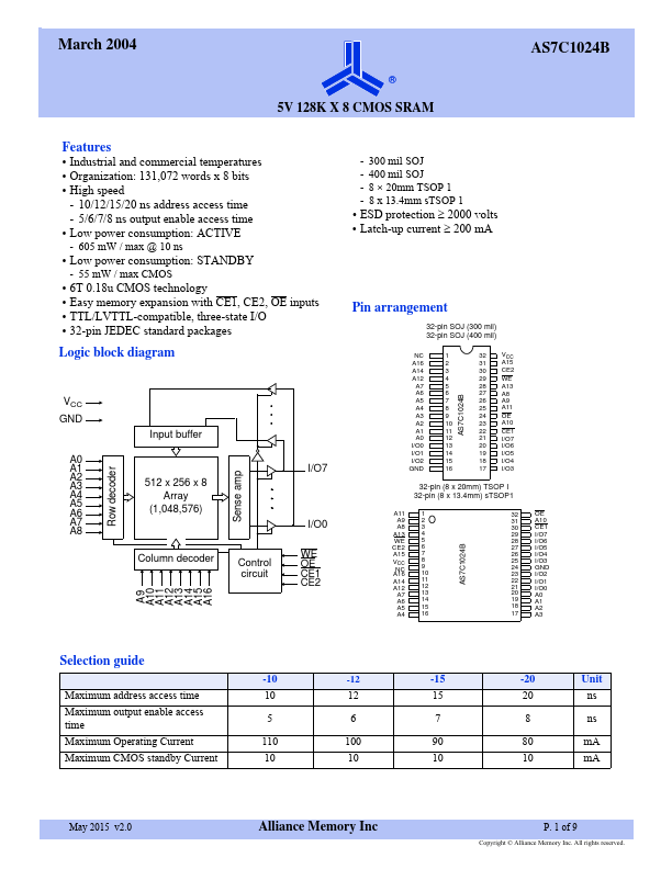 AS7C1024B