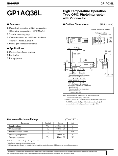 GP1AQ36L Sharp Electrionic Components