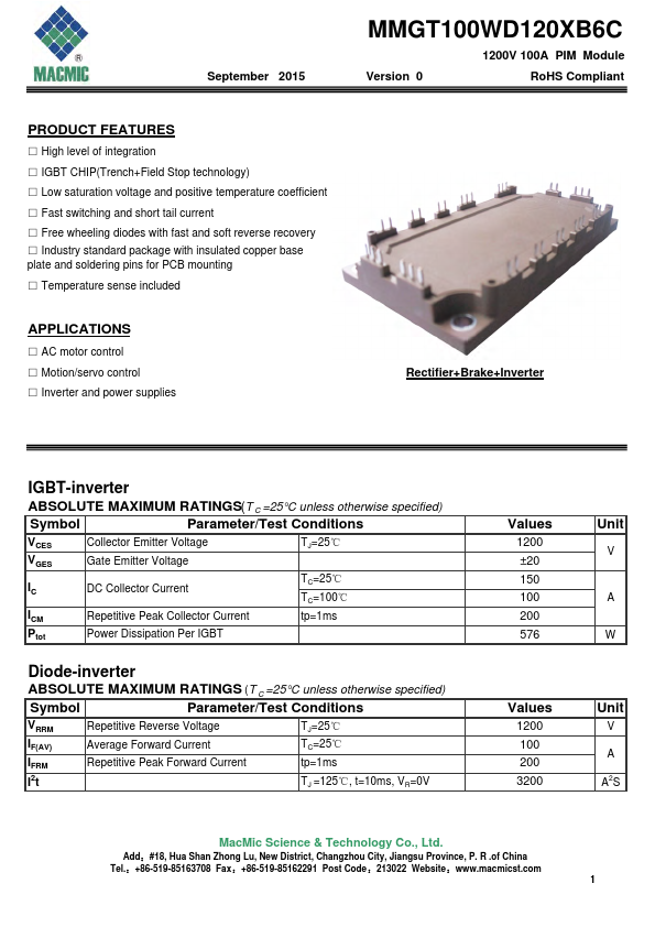 MMGT100WD120XB6C