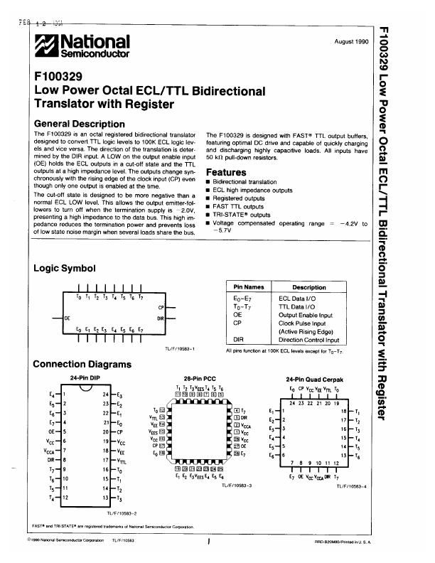 F100329 National Semiconductor