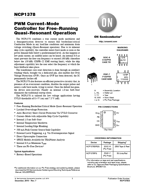 NCP1378 ON Semiconductor