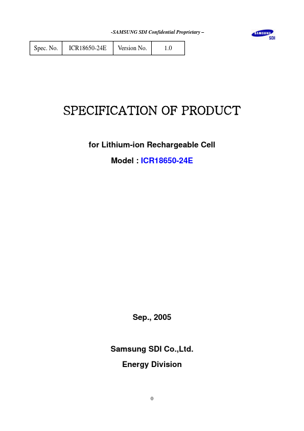 ICR18650-24E Samsung