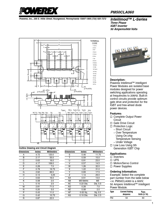 PM50CLA060 Powerex