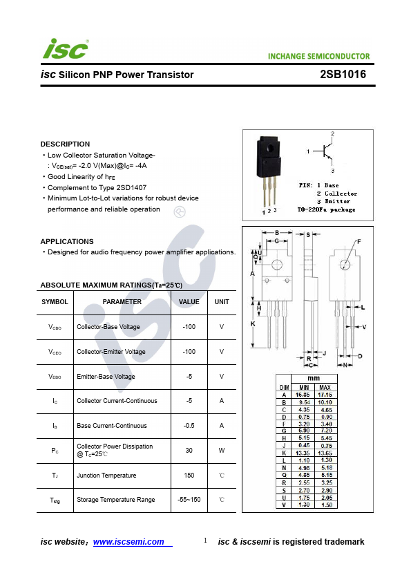 2SB1016