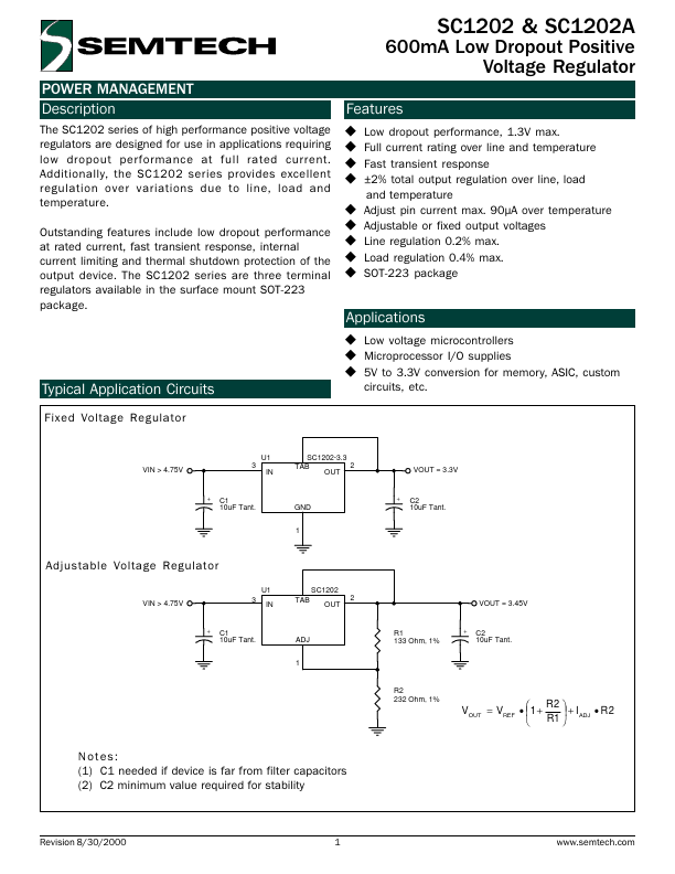 SC1202 Semtech Corporation