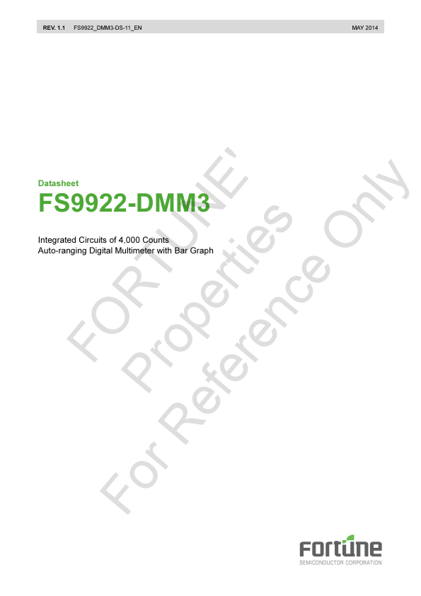 FS9922-DMM3 Fortune Semiconductor