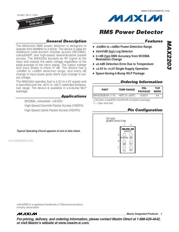 MAX2203 Maxim Integrated Products