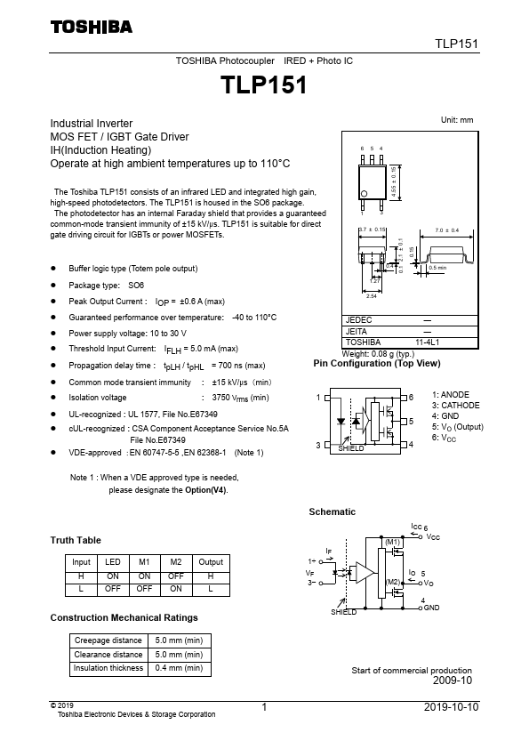 TLP151 Toshiba