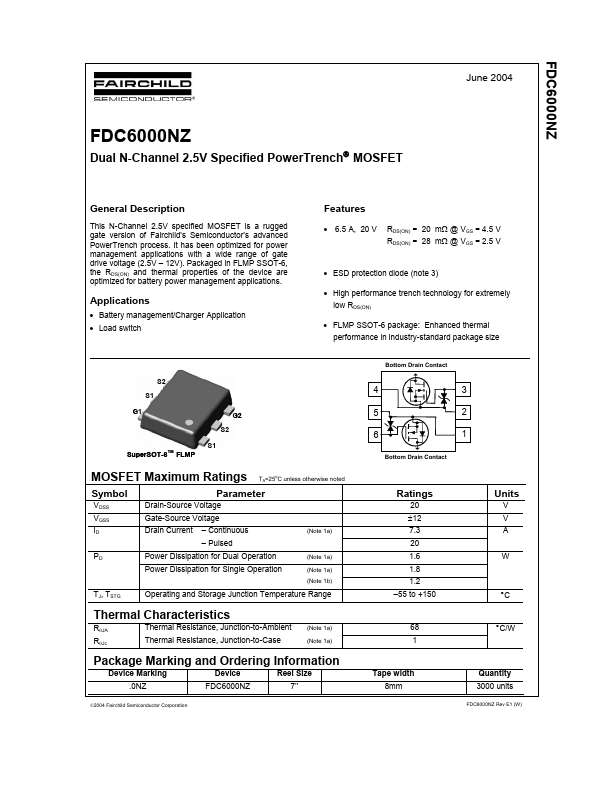 <?=FDC6000NZ?> डेटा पत्रक पीडीएफ