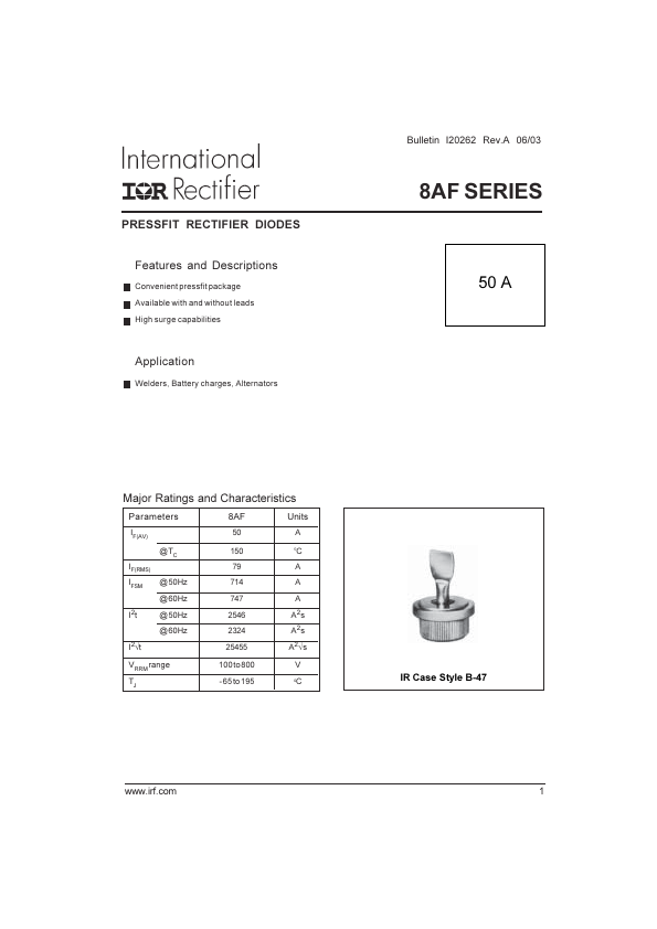 8AF1NLV International Rectifier