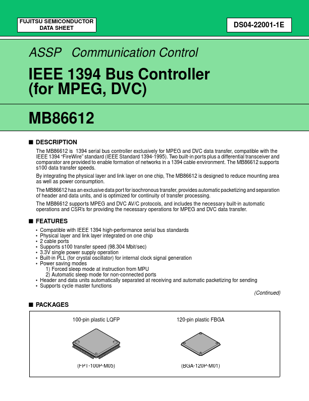 MB86612 Fujitsu Media Devices