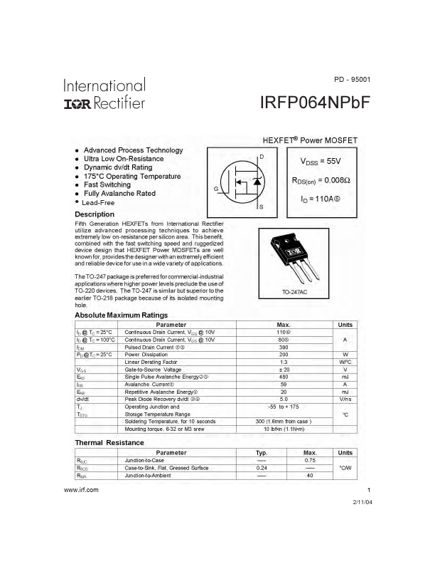 IRFP064NPBF
