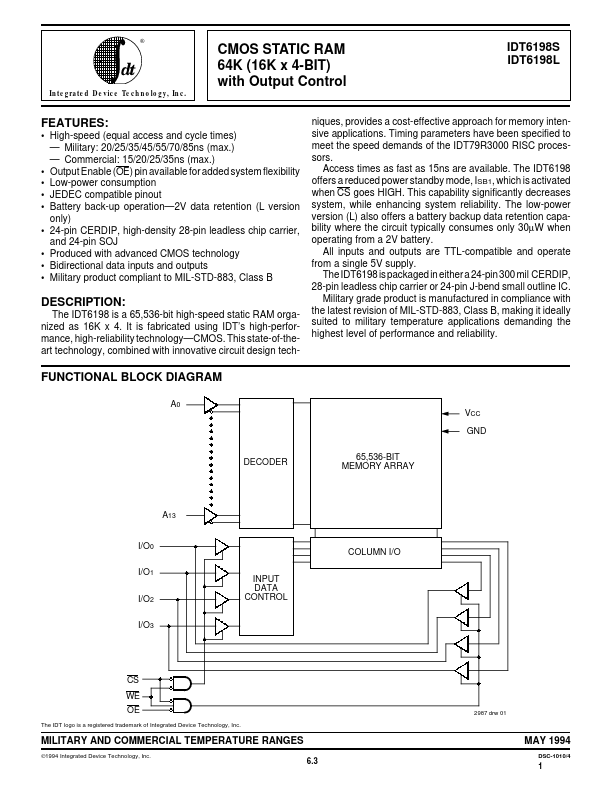 IDT6198L