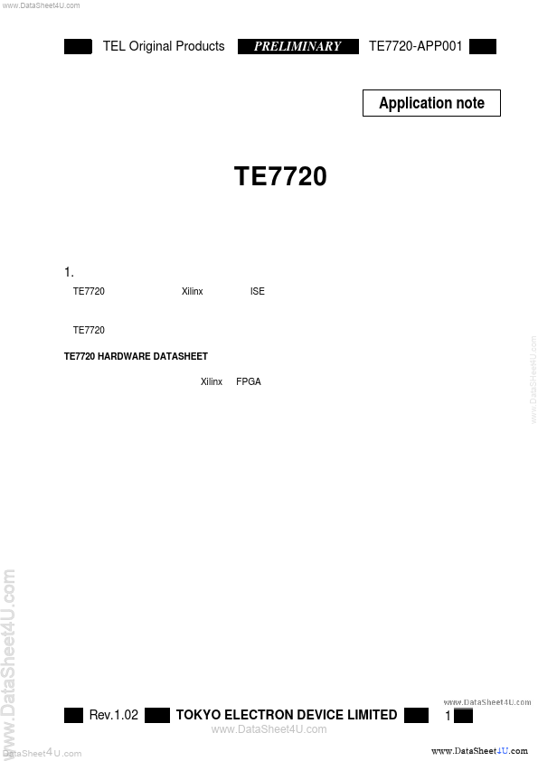 <?=TE7720?> डेटा पत्रक पीडीएफ