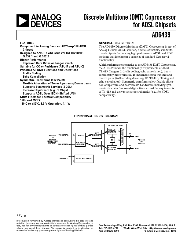 <?=AD6439?> डेटा पत्रक पीडीएफ