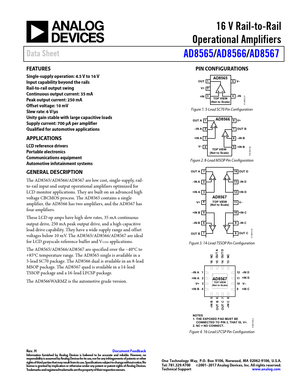 AD8566 Analog Devices