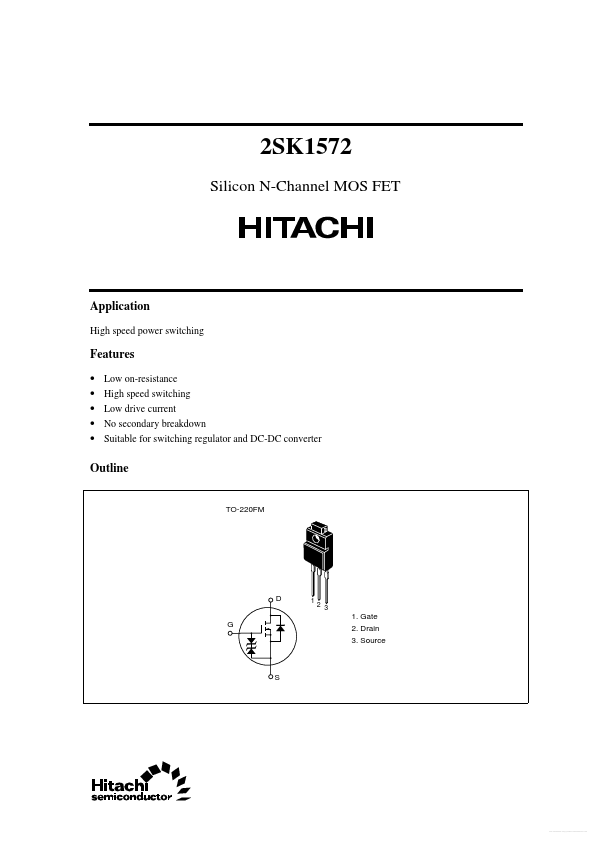 2SK1572 Hitachi Semiconductor
